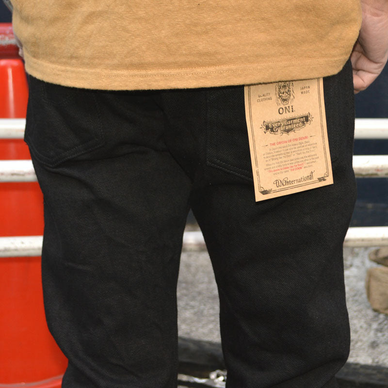 ONI DENIM "622ZR-BKBK" 20oz Oni Secret Black Denim Relax Tapered