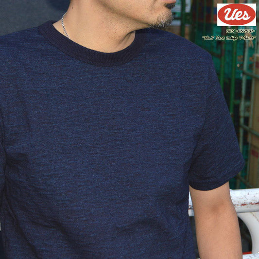 UES "652531" No.7 Yarn Indigo T-shirt