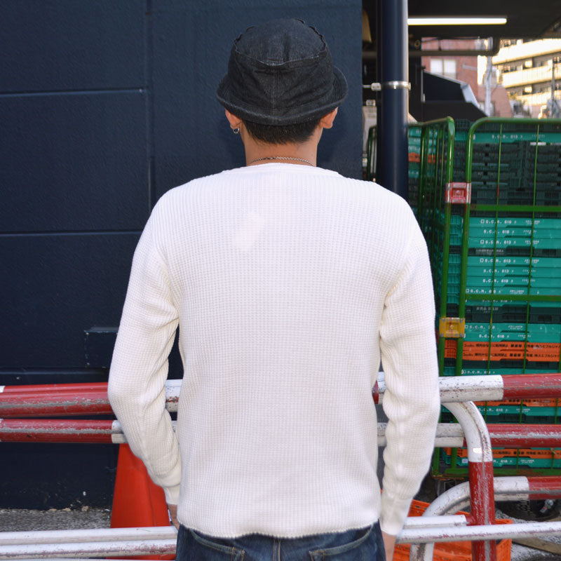UES "66BW"Big Waffle Henley-Neck T-Shirt