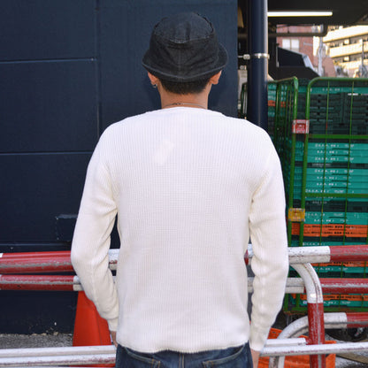 UES "66BW"Big Waffle Henley-Neck T-Shirt