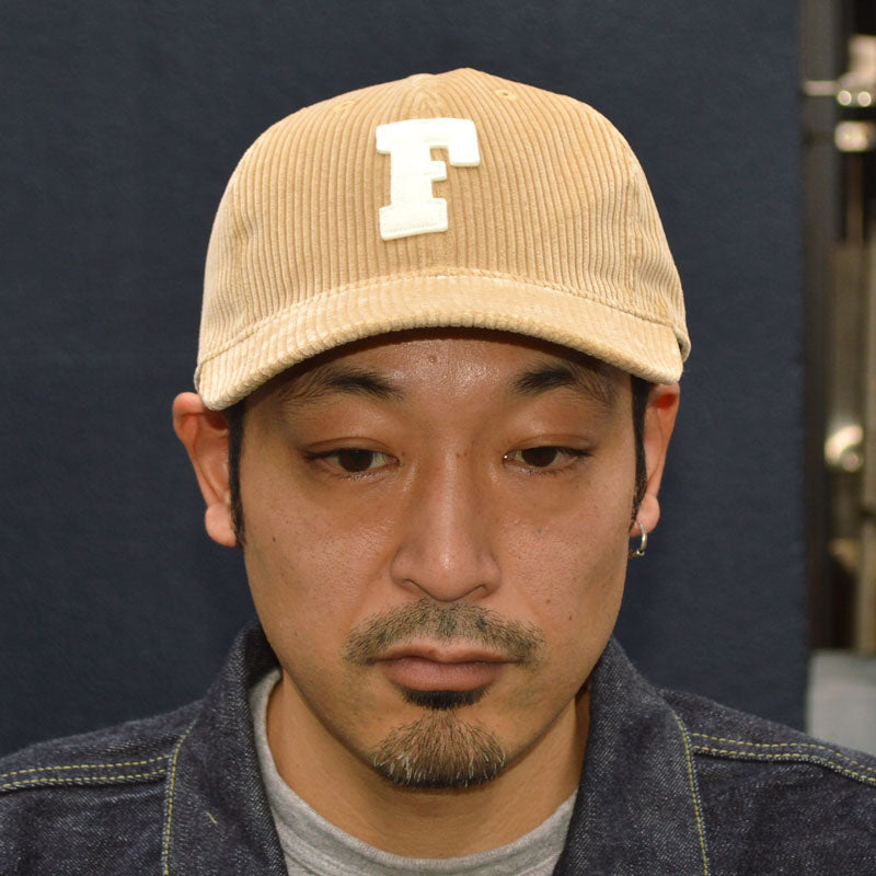 FULL COUNT ”6843-24A” 6Panel Corduroy Baseball 'F' Cap