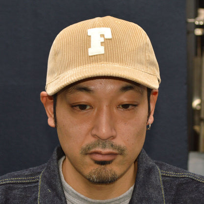 FULL COUNT ”6843-24A” 6Panel Corduroy Baseball 'F' Cap