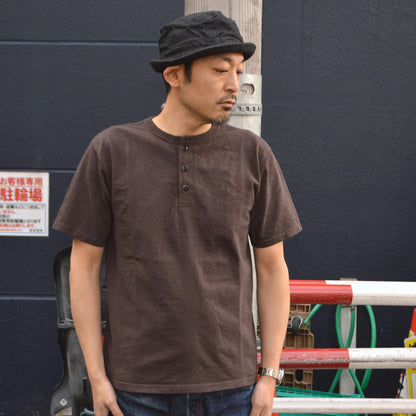 STUDIO D'ARTISAN "8213" Loopwheeled Henley Neck Pack T-Shirt