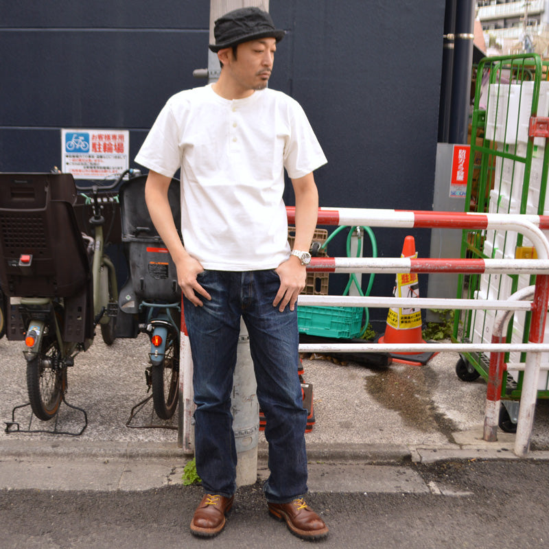 STUDIO D'ARTISAN "8213" Loopwheeled Henley Neck Pack T-Shirt