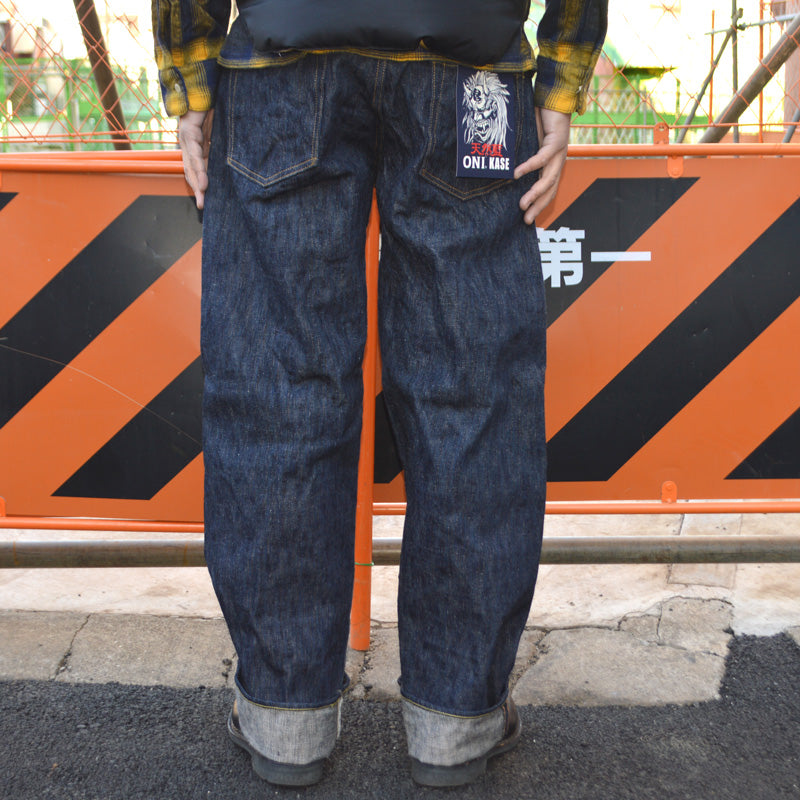 ONI DENIM "822-ONI KASE" 16oz Natural Indigo ONIKASE Super Wide Tapered