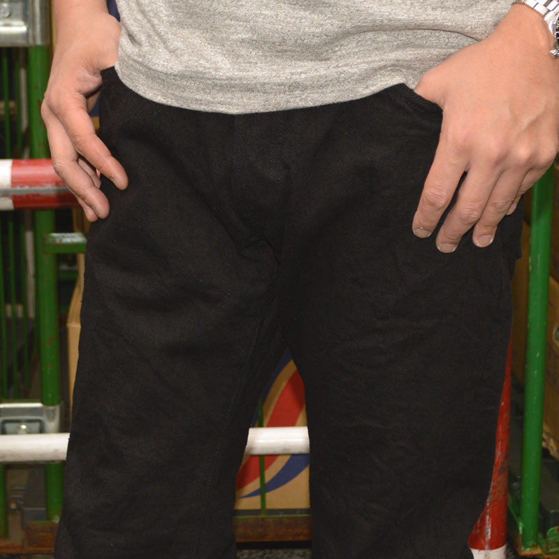 ONI DENIM "902CCD-BKBK" 15oz Crushed Concrete Denim Black×Black High Rize Relax Tapered
