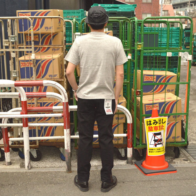 ONI DENIM "902CCD-BKBK" 15oz Crushed Concrete Denim Black×Black High Rize Relax Tapered