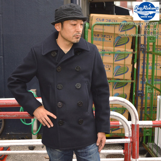 BUZZ RICKSON'S "BR11554" PEA-COAT “NAVAL CLOTHING FACTORY”