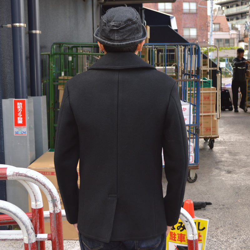 BUZZ RICKSON'S William Gibson Collection "BR12394" Type Black Pea Coat