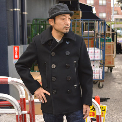 BUZZ RICKSON'S William Gibson Collection "BR12394" Type Black Pea Coat