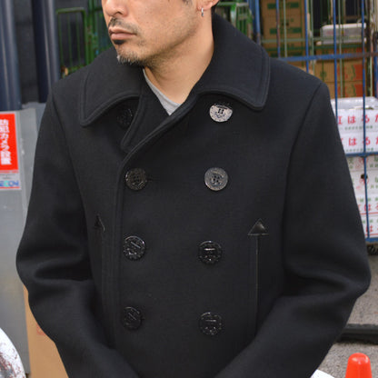 BUZZ RICKSON'S William Gibson Collection "BR12394" Type Black Pea Coat