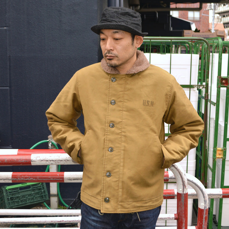 BUZZ RICKSON'S "BR15345" Type N-1 Khaki “NAVY DEPARTMENT DEMOTEX-ED”