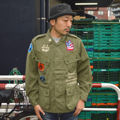 BUZZ RICKSON'S "BR15919" COAT, MAN'S COMBAT TROPICAL HAND EMBROIDERY