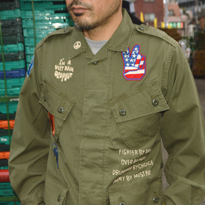 BUZZ RICKSON'S "BR15919" COAT, MAN'S COMBAT TROPICAL HAND EMBROIDERY