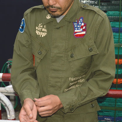 BUZZ RICKSON'S "BR15919" COAT, MAN'S COMBAT TROPICAL HAND EMBROIDERY