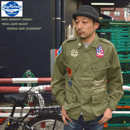 BUZZ RICKSON'S "BR15919" COAT, MAN'S COMBAT TROPICAL HAND EMBROIDERY