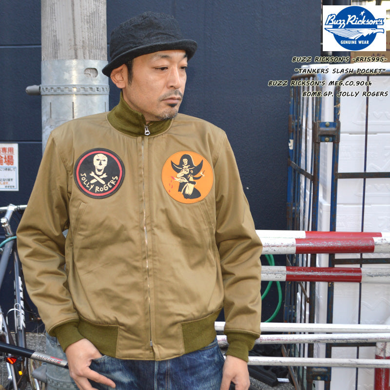 BUZZ RICKSON'S、BR15995、TANKERS SLASH POCKET BUZZ RICKSON'S MEG.CO. 90th BOMB .GP. JOLLY ROGERS