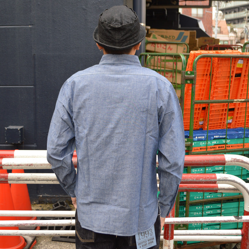 BUZZ RICKSON'S "BR25995" BLUE CHAMBRAY WORK SHIRT