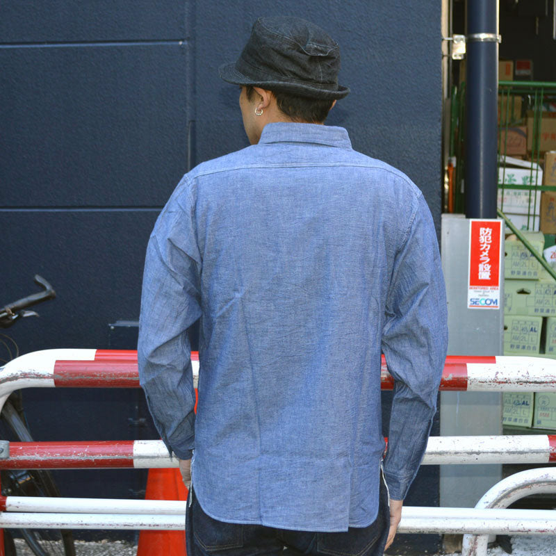 BUZZ RICKSON'S "BR25995" BLUE CHAMBRAY WORK SHIRT