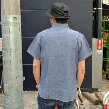 BUZZ RICKSON'S "BR35856" BLUE CHAMBRAY WORK SHIRT