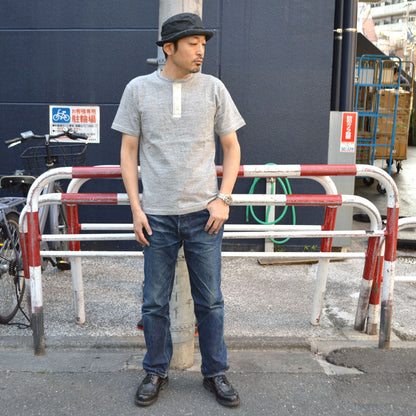 BUZZ RICKSON'S "BR79192" Slub Yarn Henley Neck T-Shirt