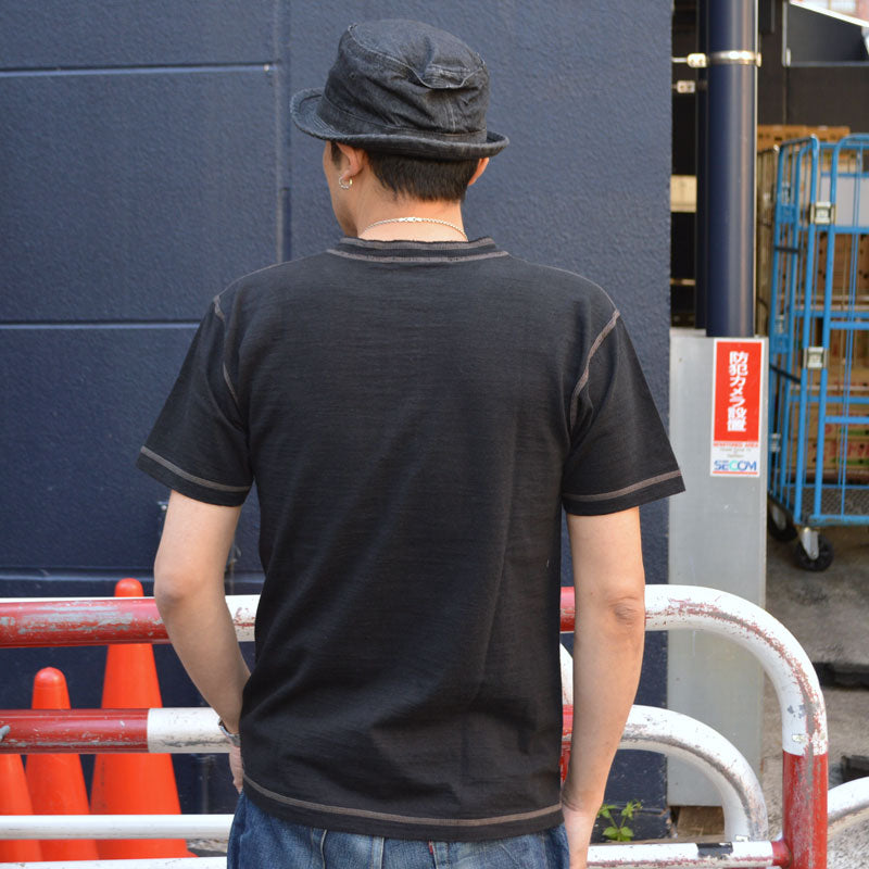 BUZZ RICKSON'S "BR79192" Slub Yarn Henley Neck T-Shirt