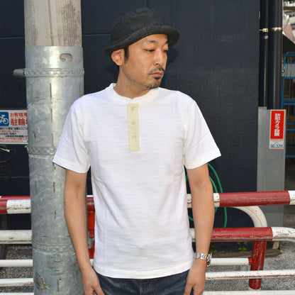 BUZZ RICKSON'S "BR79192" Slub Yarn Henley Neck T-Shirt