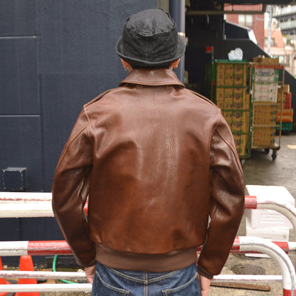 BUZZ RICKSON'S "BR80686 " Type A-2 “BUZZ RICKSON CLOTHING CO. CONTRACT No.18091 GOAT SKIN”