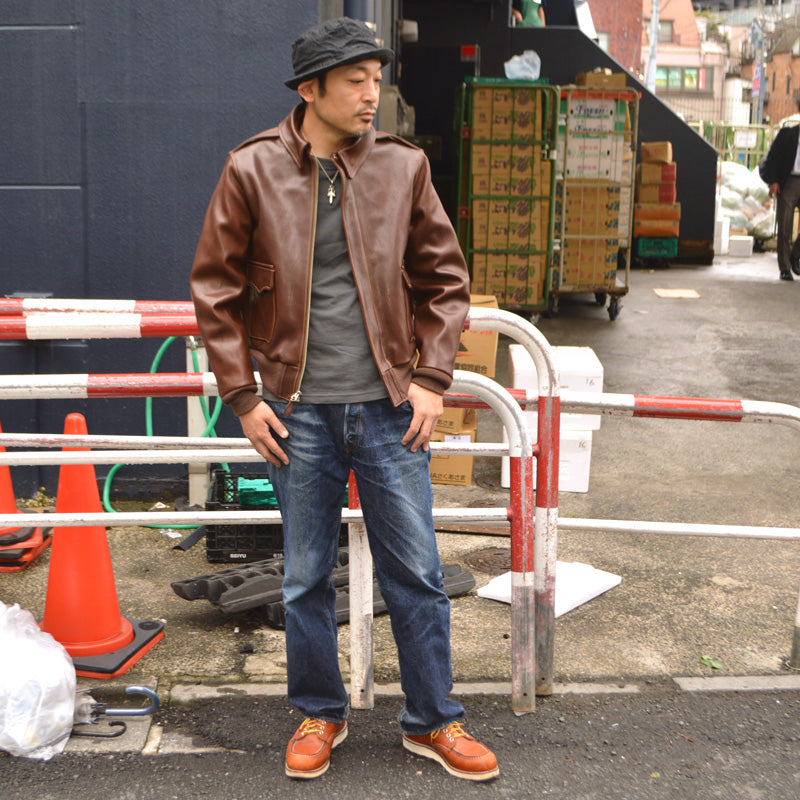 BUZZ RICKSON'S "BR80686 " Type A-2 “BUZZ RICKSON CLOTHING CO. CONTRACT No.18091 GOAT SKIN”