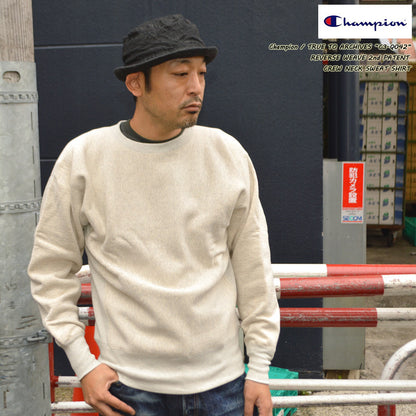Champion / True to Archives "C3-Q042" REVERSE WEAVE 2ND PATENT CREWNECK SWEATSHIRT