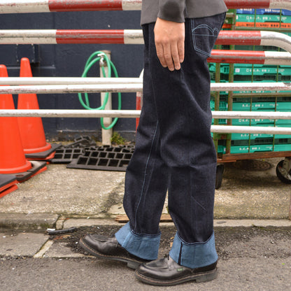 STUDIO D'ARTISAN "D1926" KYOTO AQUA INDIGO JEANS