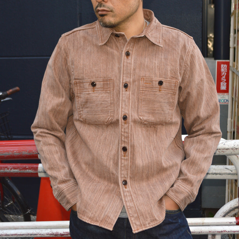 STUDIO D'ARTISAN "D5732" 13oz KAKISHIBU Denim Shirt