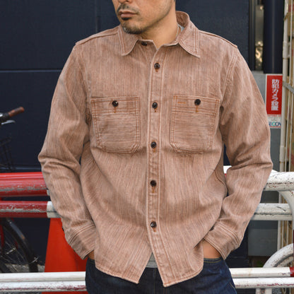 STUDIO D'ARTISAN "D5732" 13oz KAKISHIBU Denim Shirt