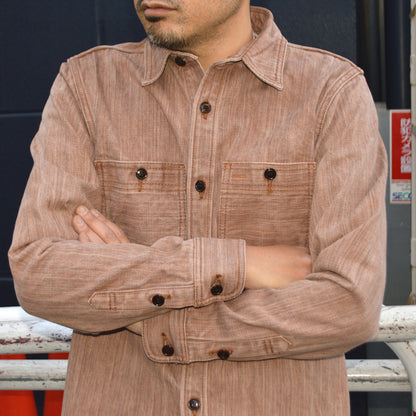 STUDIO D'ARTISAN "D5732" 13oz KAKISHIBU Denim Shirt