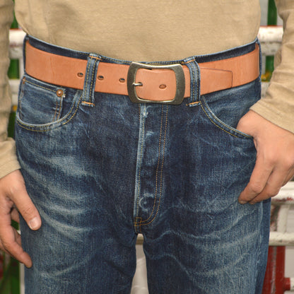 ART BROWN "EDB40014AB" 40mm Garrison Belt U.K. Saddle Leather