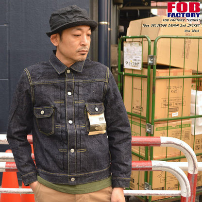 FOB FACTORY "F2464" 15oz SELVEDGE DENIM 2nd JACKET