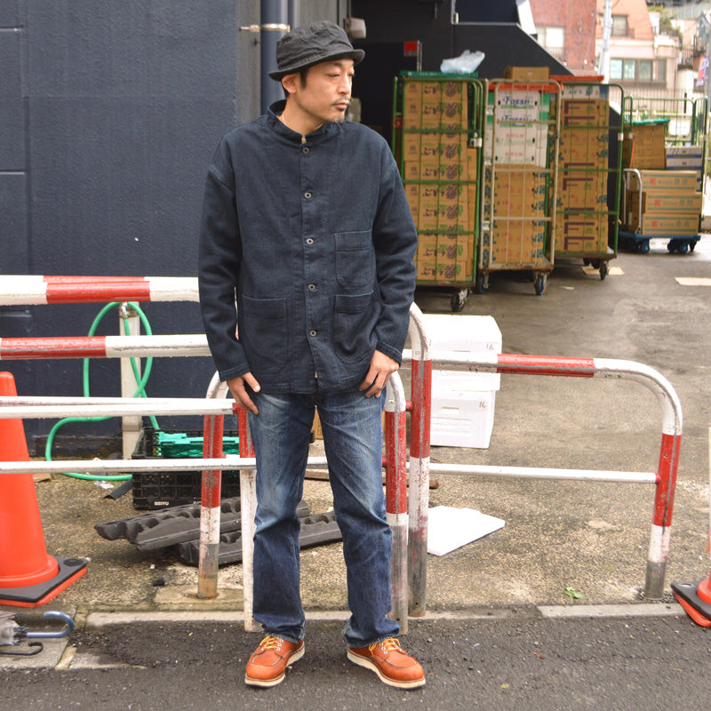 FOB FACTORY "F2468" INDIGO SASHIKO JKT
