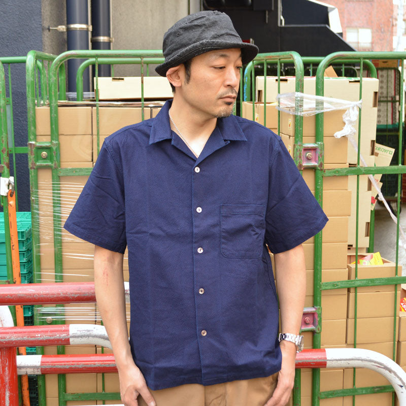 FOB FACTORY､F3500､INDIGO HOLIDAY SHIRT