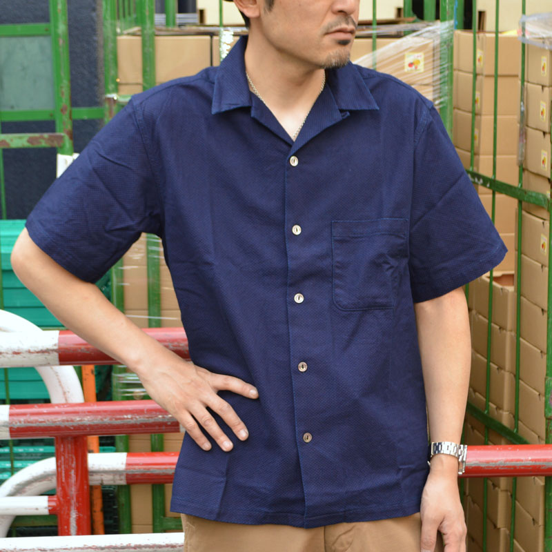 FOB FACTORY､F3500､INDIGO HOLIDAY SHIRT