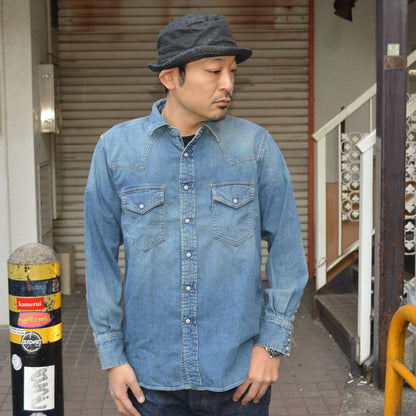 FOB FACTORY "F3506" DENIM WESTERN SHIRTS