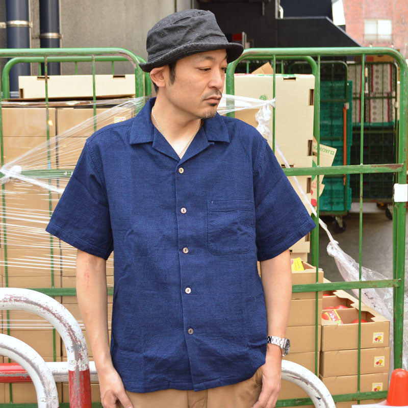 FOB FACTORY､F3508､INDIGO HOLIDAY SHIRT