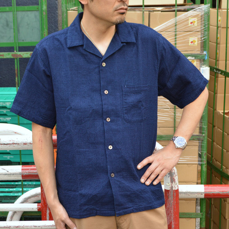 FOB FACTORY､F3508､INDIGO HOLIDAY SHIRT