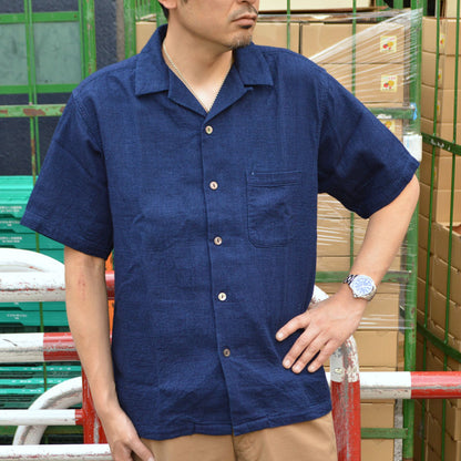 FOB FACTORY､F3508､INDIGO HOLIDAY SHIRT