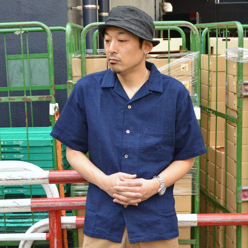 FOB FACTORY､F3508､INDIGO HOLIDAY SHIRT