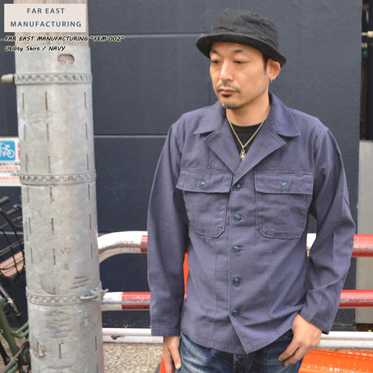 FAR EAST MANUFACTURING "Utility Shirt NAVY" FEM