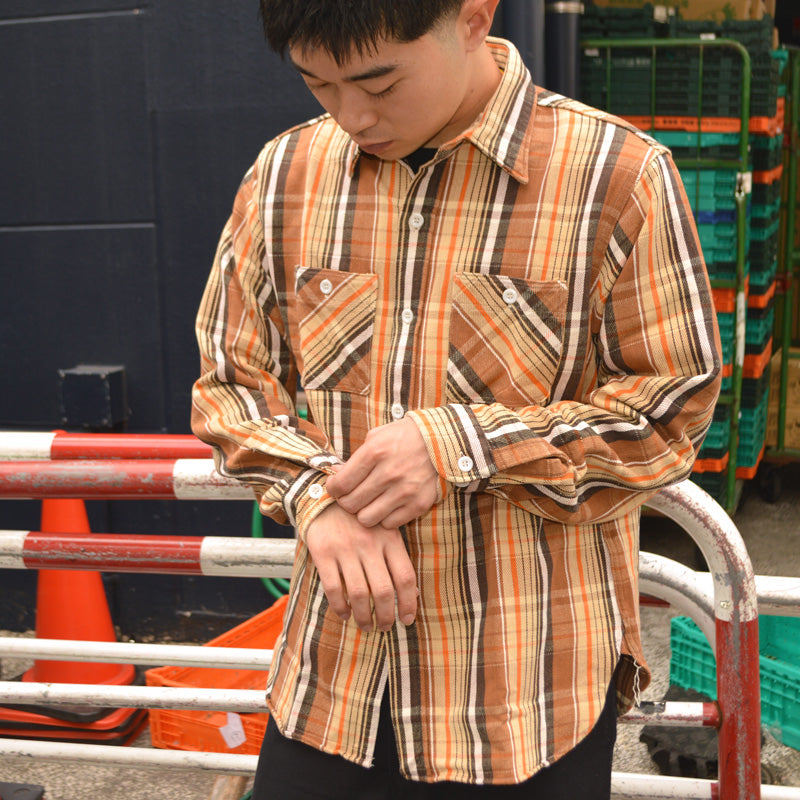 FAR EAST MANUFACTURING "01-000" Flannel Work Shirts/HEAVY FLANNEL PLAID