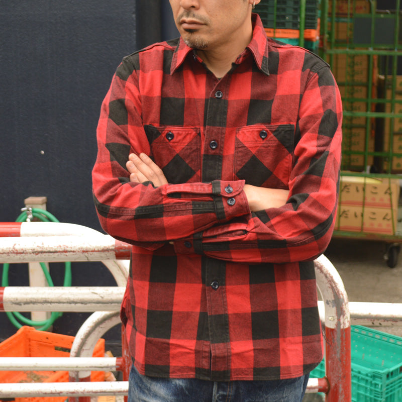 FAR EAST MANUFACTURING "01-001" Flannel Work Shirts/BUFFALO PLAID
