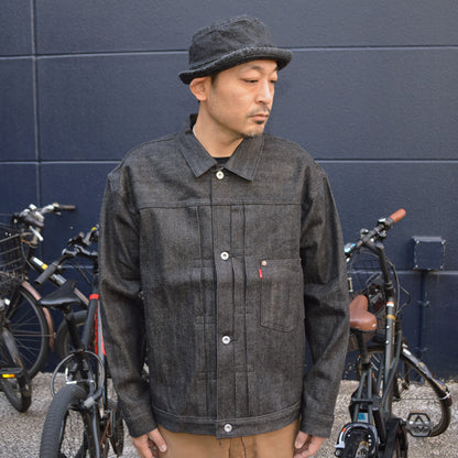 Ground-Alls SILVER STONE "G-S506-TBK Rigid" WW2 Model Black Denim Jacket