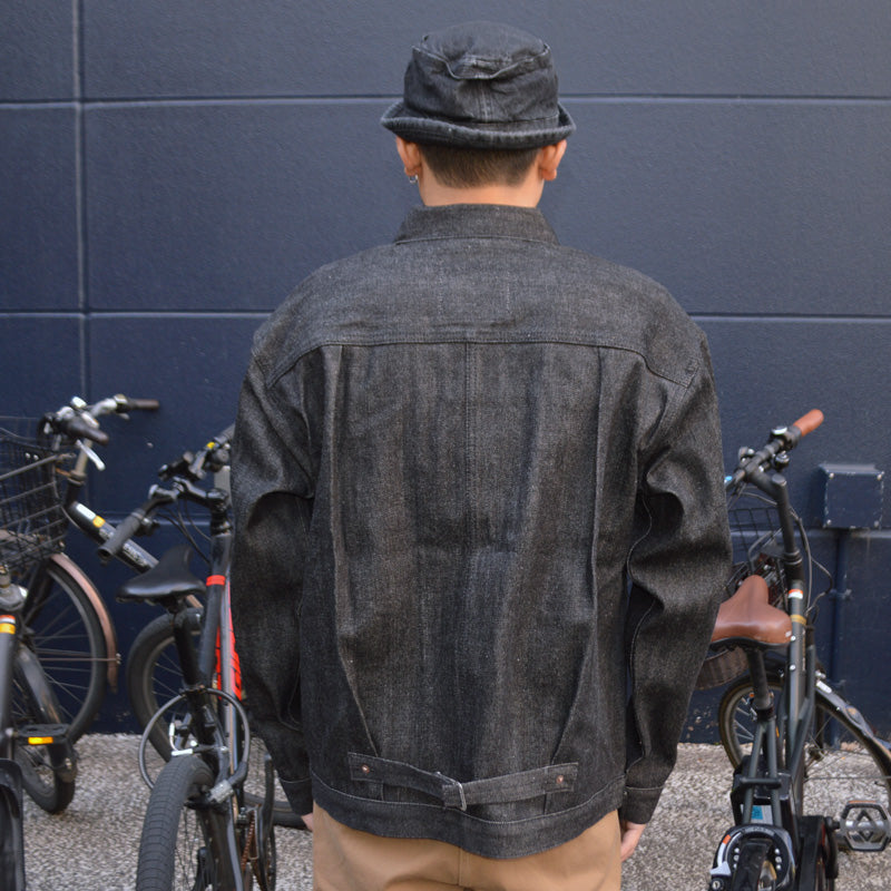 Ground-Alls SILVER STONE "G-S506-TBK Rigid" WW2 Model Black Denim Jacket