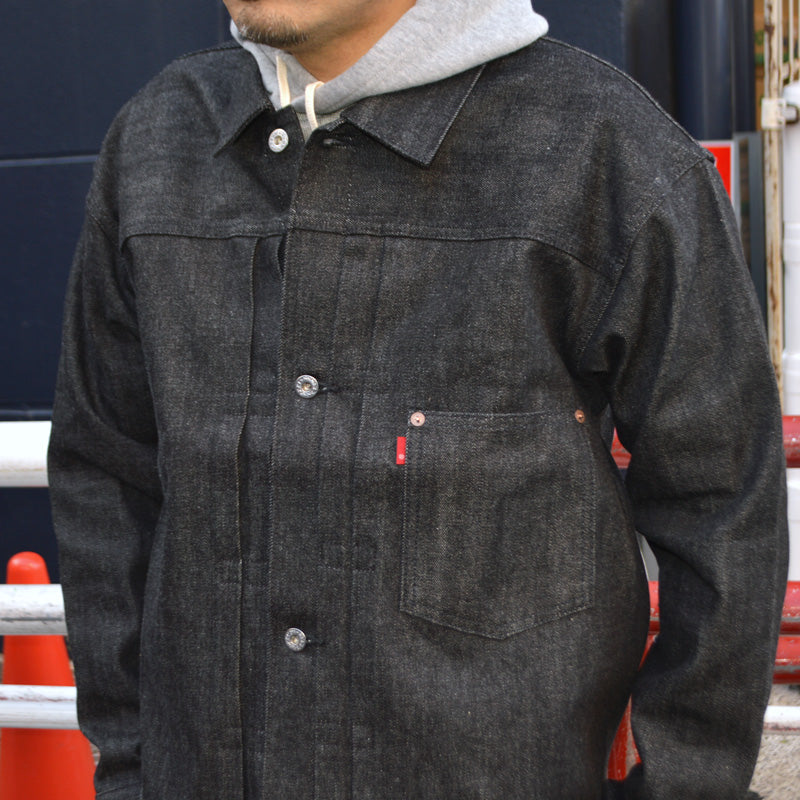 Ground-Alls SILVER STONE "G-S506-TBK Rigid" WW2 Model Black Denim Jacket